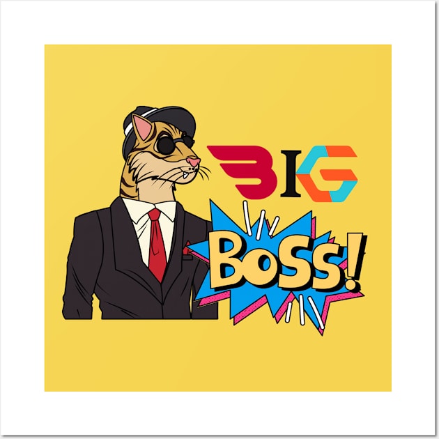 BIG TIGER BOSS POP ART STYLE DESIGN Wall Art by O.M design